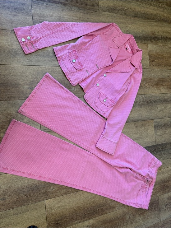 Other - Bleus Pink Corduroy Two-Piece Jacket and Pants Set Size M